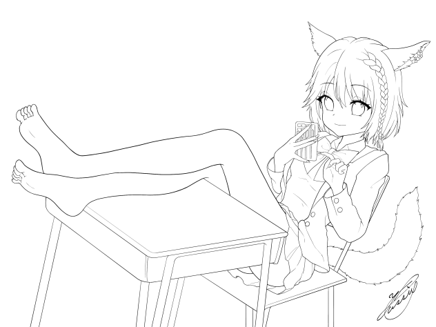 Request illustration（線画）