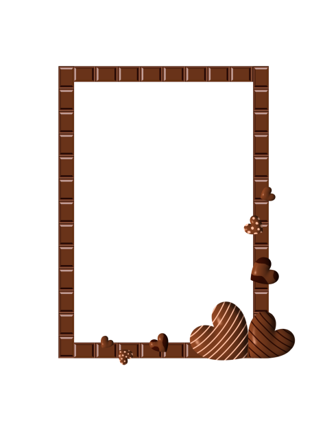 Cute chocolate frame