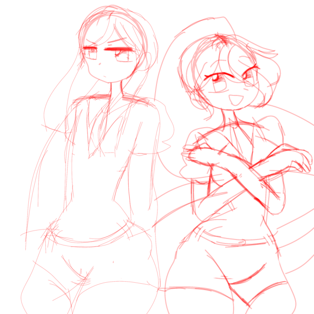 ruby and sapphire sketch - ibisPaint