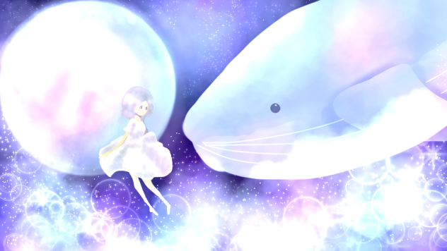 クジラと空と女の子