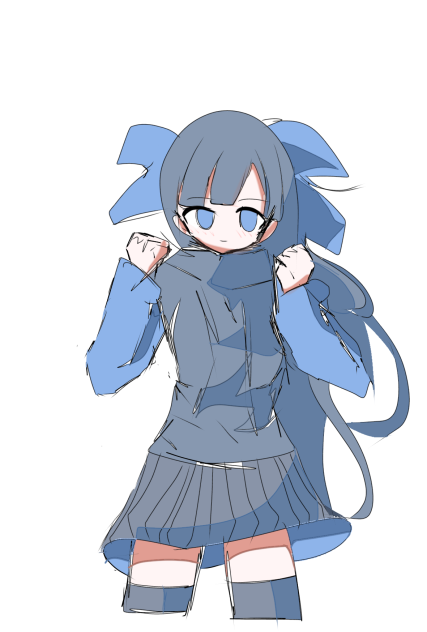 Anime blue Sketch