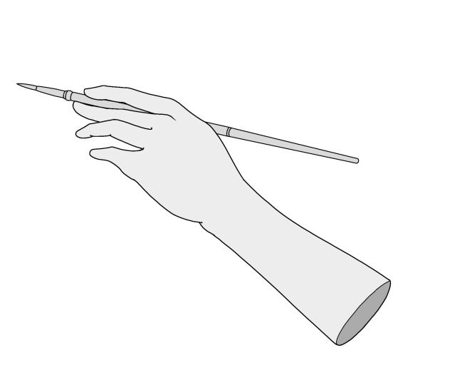 Hand with painting brush 2