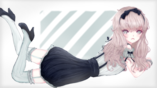 女の子のイラスト（未完成）