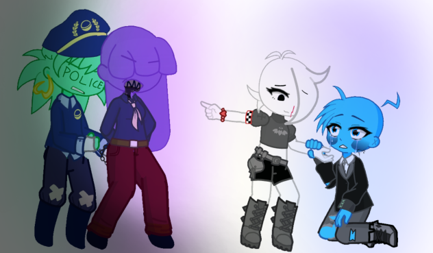 yay! purple got arrested!!!