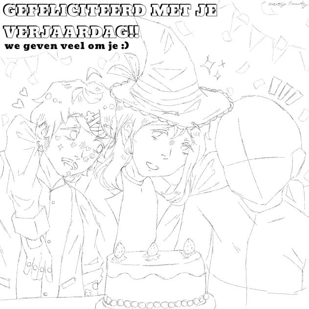 birthday gift collab sketch