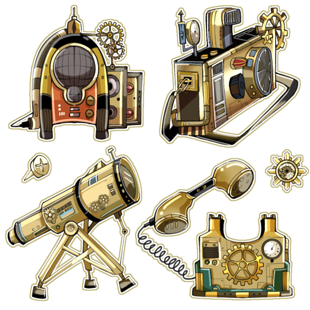 Steampunk sticker 2