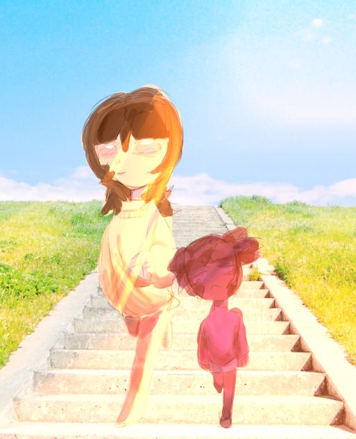 The girl and chip