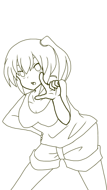 女の子 塗り絵用