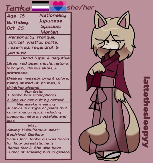 Tanka info sheet