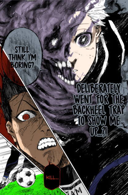 Nagi taunts Barou (Blue Lock)