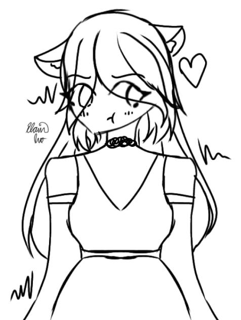 A Flustered Little Wolf Sketch
