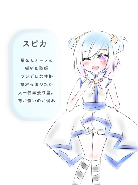 スピカ ラフ画(コテキャラ)