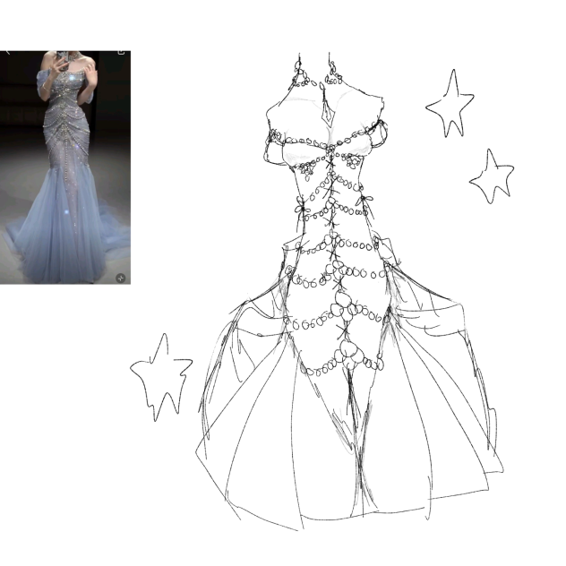 Quick dress sketch 🤯🤯