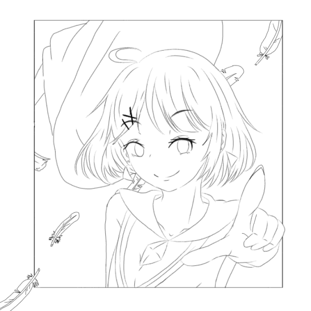 南の魔女 線画