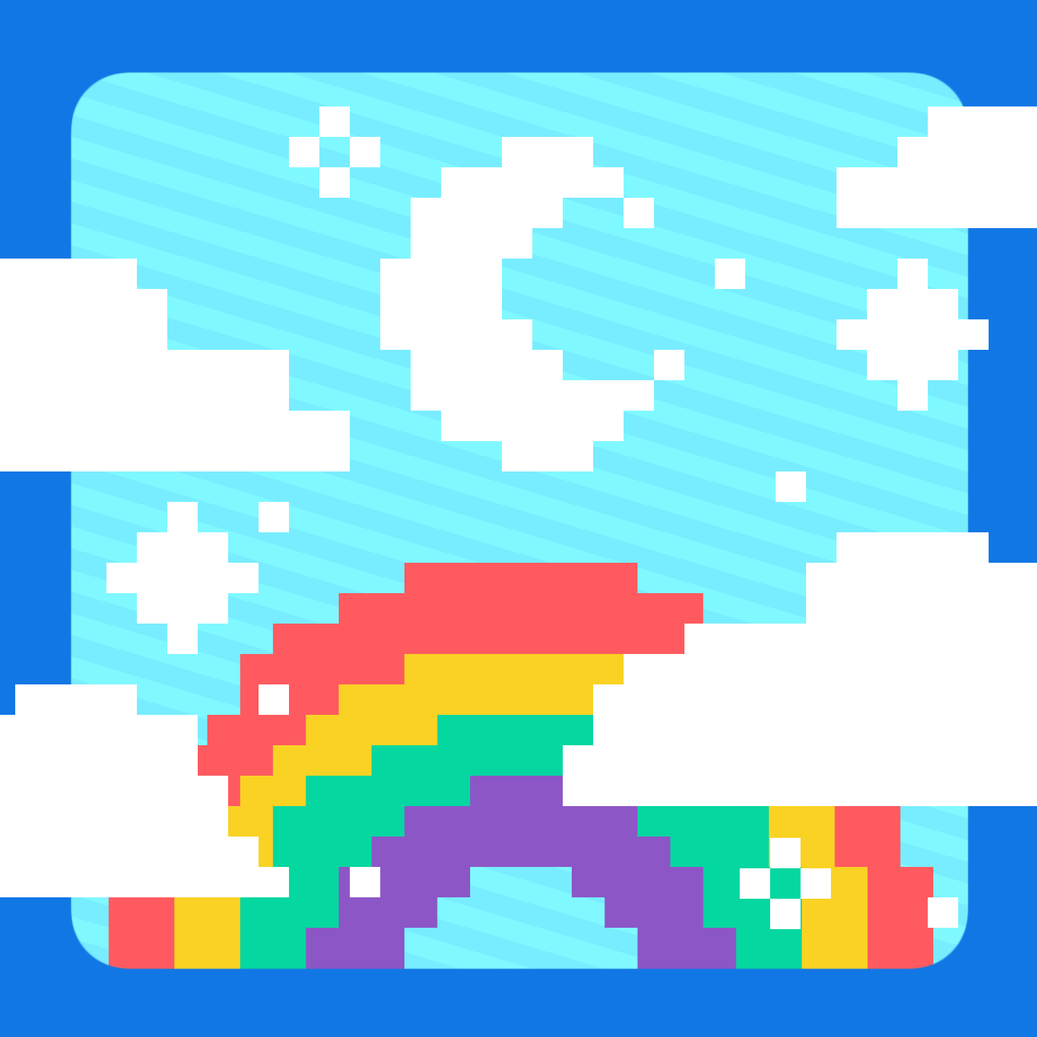 Pixelated sky background - ibisPaint