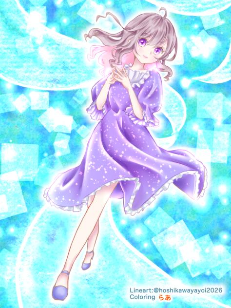 星川ヤヨイ様の線画お借りしちゃいました♪