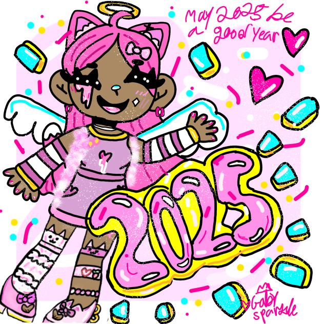 happy new year 2025 Gaby Sparkle