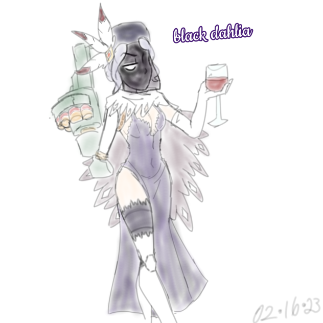 Black Dahlia (Skullgirls fanart sketch)