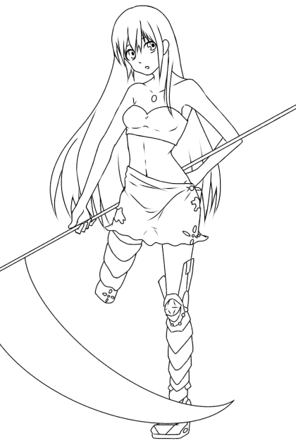 義足 塗り絵