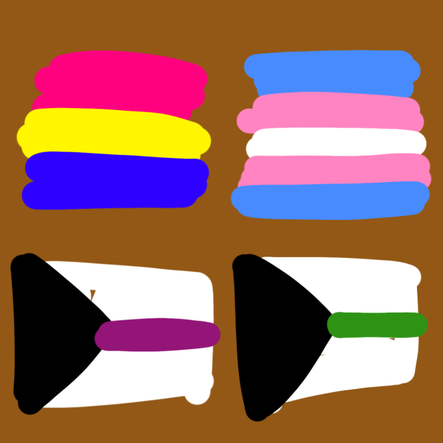 drawing my pride flags from memory