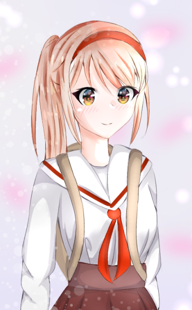 anime school girl - ibisPaint