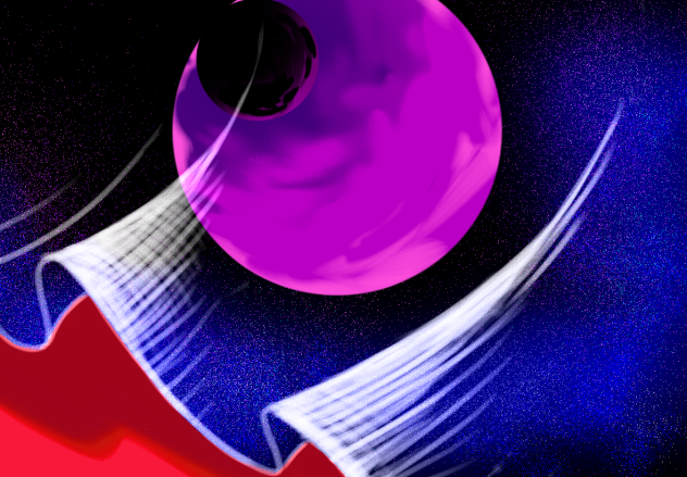 夢幻世界みたいな所描きました！