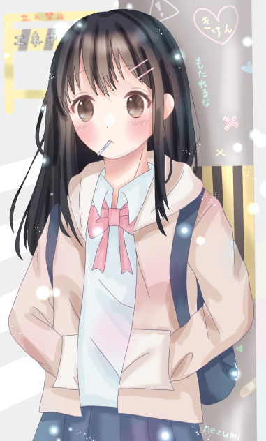 🚧黒髪制服女子🎀