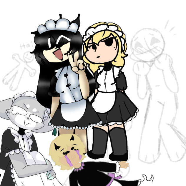 Maid dress collab - ibisPaint