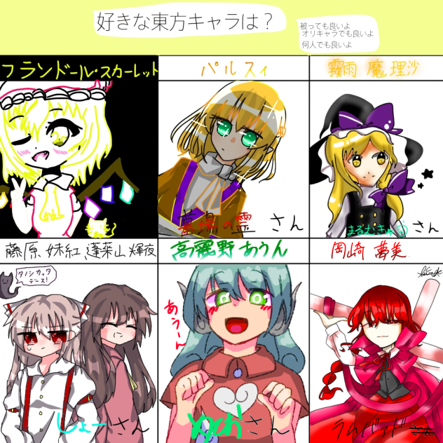 好きな東方キャラは Ibispaint