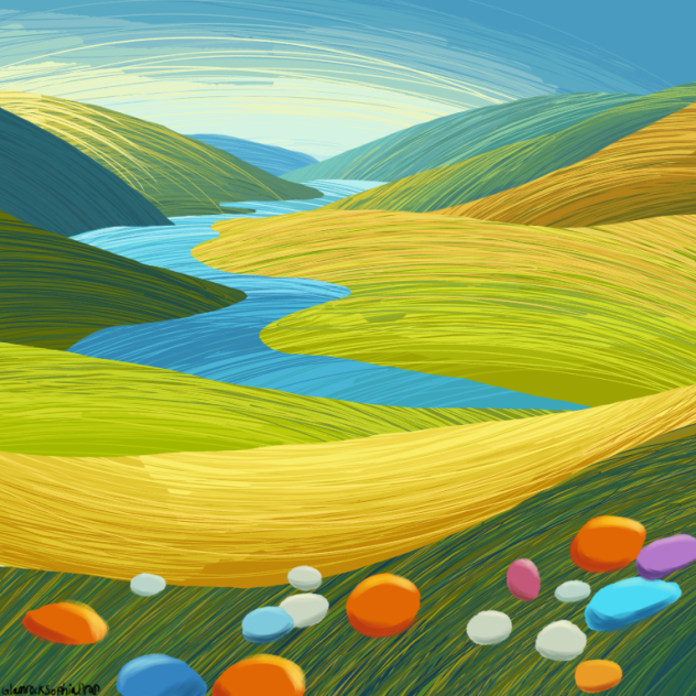 Why is one of the hills BLUE!!!