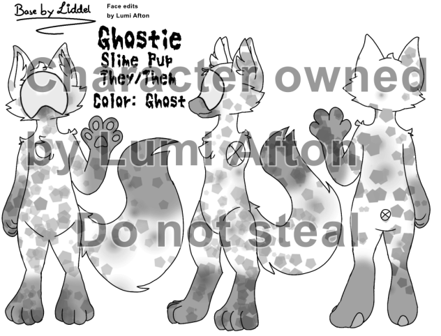 Ghost Slime Pup OC but anthro