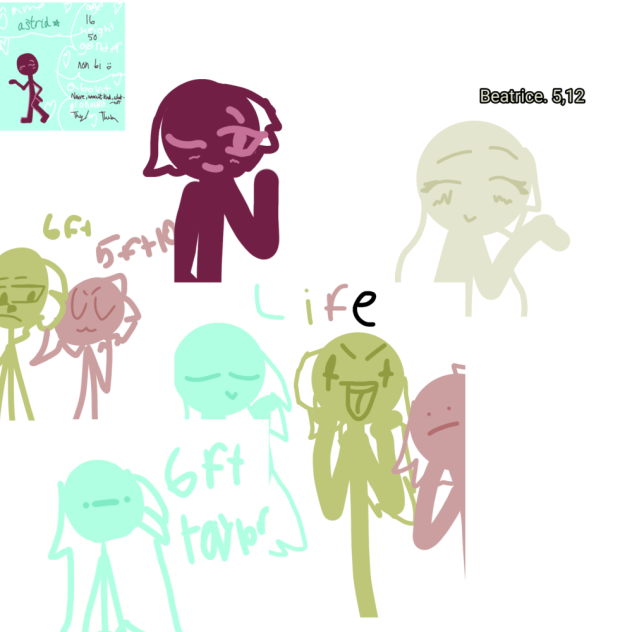 reference sheet for life fanart