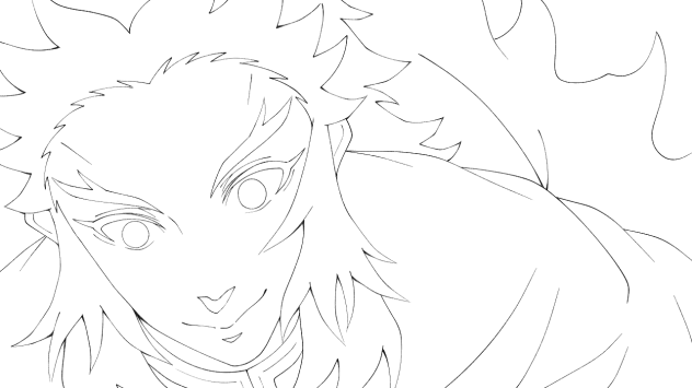 [線画]煉獄杏寿郎