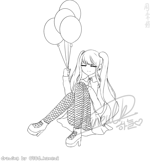 in the sky (for coloring)