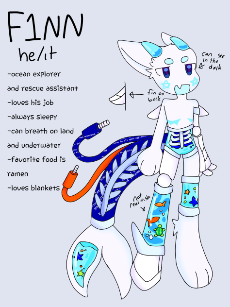 new fursona!!!🦈💙