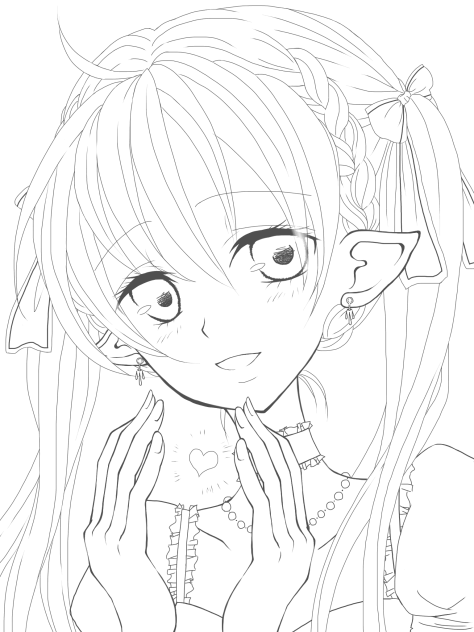 線画。御自由に塗って下さい。