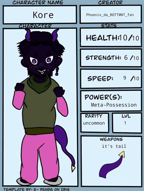 Art battle character sheet (updated)