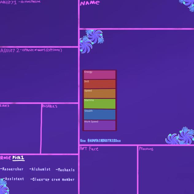 Augma's World character sheet