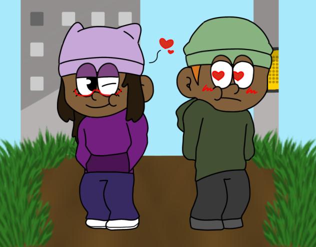 👩🏾❤️🧑🏿‍🦰