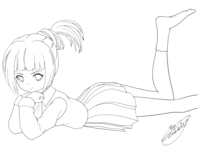 Who's your favourite？（線画）