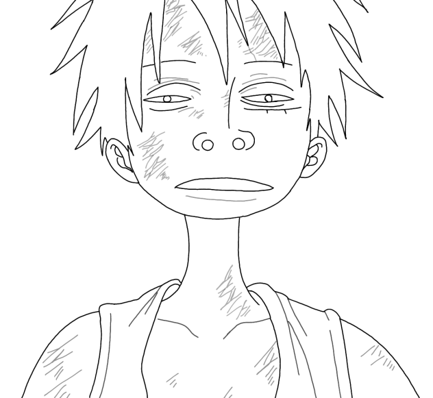 Skypiea arc uncolor luffy
