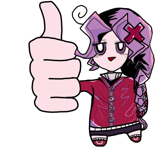 Demetria's big thumbs up