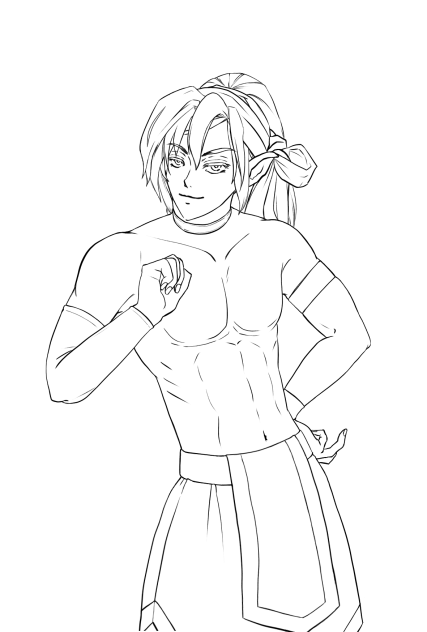 週末の落書き1 線画