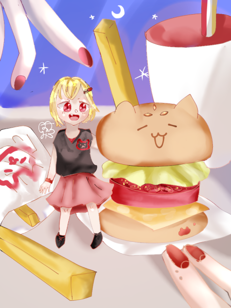 夜食のバーガー🍔