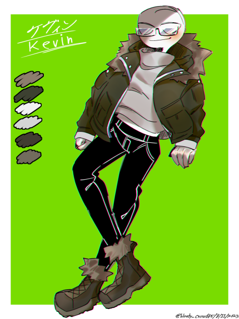 ☘️Kevin👓＆🔵Mark🕶-全身立ち絵(Kevin)