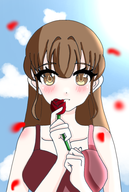 🌸 Girl with flowers 🌸