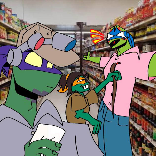 The trio boys go grocery shopping