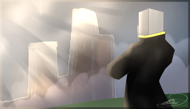 Mountain in the clouds