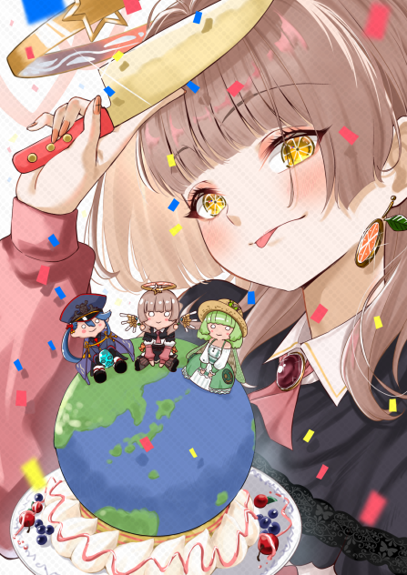 依頼イラスト「地球ケーキ」