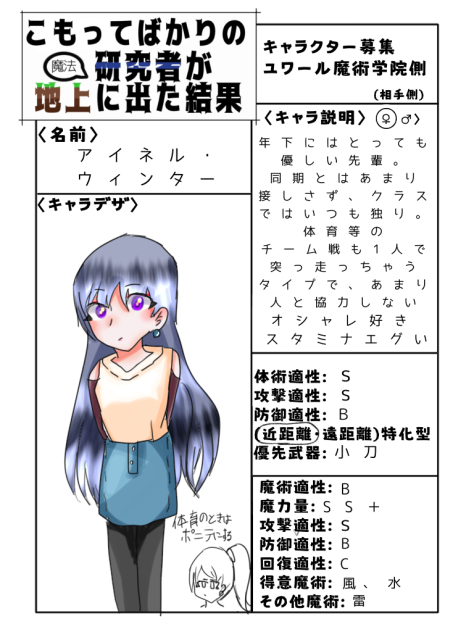 キャラ募集♪
